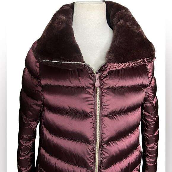 SAVE THE DUCK Burgundy Puffer Hoodie - Picture 3 of 9